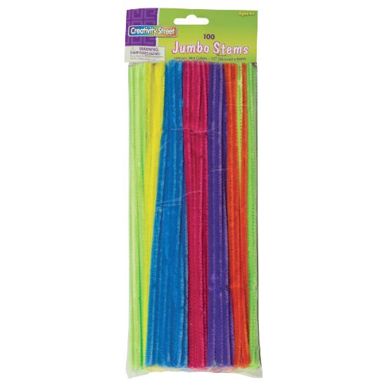 Picture of Creativity Street Jumbo Chenille Pipe Cleaners, 12in 1/4in, Neon, Pack of 100