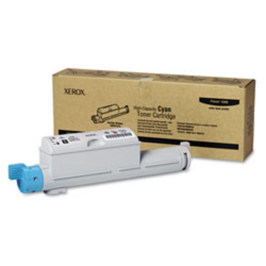 Picture of Xerox 6360 Cyan High Yield Toner Cartridge, 106R01214