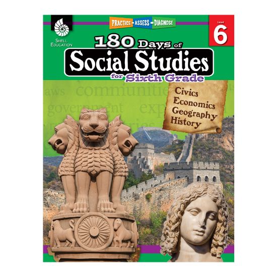 Picture of Shell Education 180 Days Of Social Studies, Grade 6