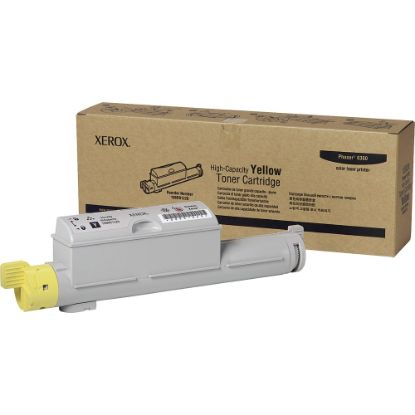 Picture of Xerox 6360 Yellow High Yield Toner Cartridge, 106R01216