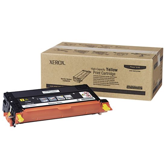 Picture of Xerox 6180/6180MFP Yellow High Yield Toner Cartridge, 113R00725