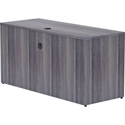 Picture of Lorell Essentials 60inW Credenza Computer Desk, Weathered Charcoal