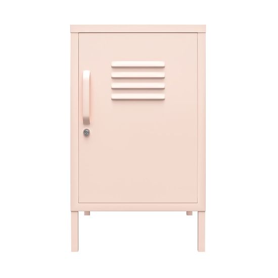 Picture of Ameriwood Home Mission District Metal Locker End Table, 27-3/16inH x 15inW x 15-3/4inD, Pink