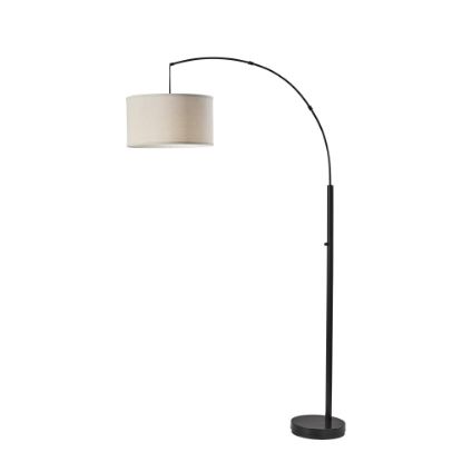 Picture of Adesso Simplee Rockwell Arc Lamp, 74inH, Oatmeal/Matte Black