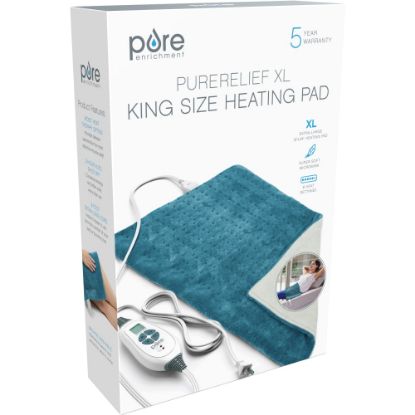 Picture of Pure Enrichment PureRelief XL King Size Heating Pad, 23-1/2in x 11-1/2in, Turquoise Blue