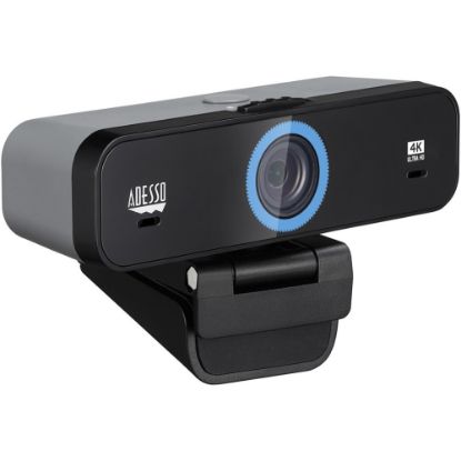 Picture of Adesso CyberTrack K4 Webcam - 8 Megapixel - 30 fps - USB 2.0 - 1 - 3840 x 2160 Video - CMOS Sensor - Fixed Focus - 120 deg. Angle - Microphone - Monitor, Notebook, TV - Windows 10