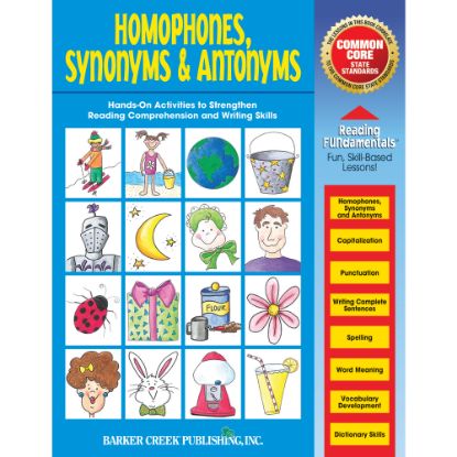 Picture of Barker Creek Grammar Activity Book, Homophones, Synonyms And Antonyms, Grades 1 To College