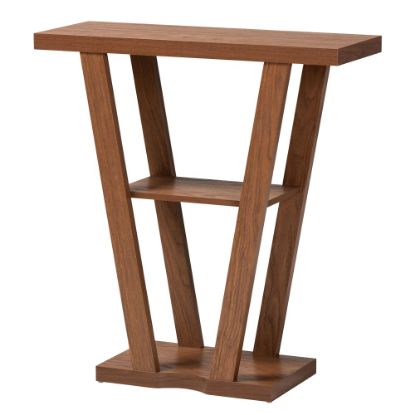 Picture of Baxton Studio Boone Console Table, 33-3/4inH x 31-1/8inW x 11-7/16inD, Walnut Brown