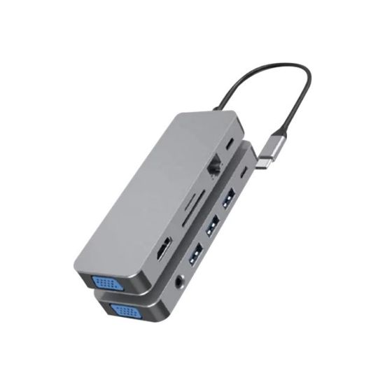 Picture of B3E 11-in-1 USB-C Hub - Docking station - USB-C - VGA, DP - GigE