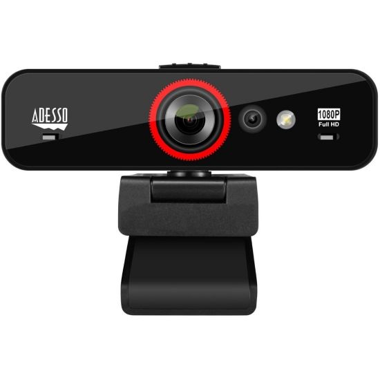 Picture of Adesso CyberTrack F1 Webcam - 2.1 Megapixel - 30 fps - USB 2.0 - 1 Each - 1920 x 1080 Video - CMOS Sensor - Fixed Focus - 120 deg. Angle - Microphone - Monitor, Notebook, TV - Windows 10