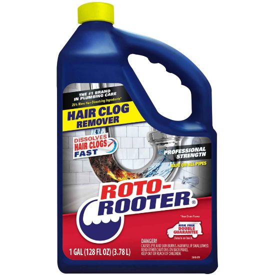 Picture of Roto Rooter Hair Clog Remover, 128 Oz, Case Of 4 Bottles