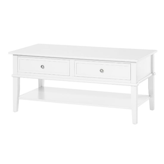 Picture of Ameriwood Home Franklin Coffee Table, Rectangular, White