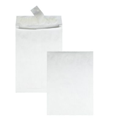 Picture of Quality Park Tyvek Expansion 10in x 13in x 1 1/2in Envelopes, 14 Lb, Self-Adhesive Closure, White, Carton Of 100