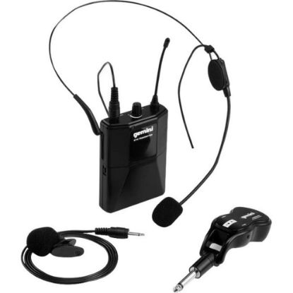 Picture of gemini GMU-HSL100: UHF Wireless Microphone System - 512 MHz to 541.70 MHz Operating Frequency - 164.04 ft Operating Range