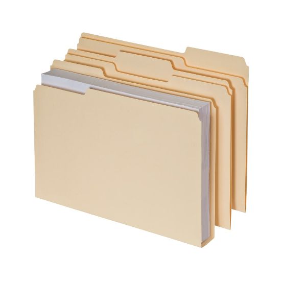 Picture of Pendaflex Double Stuff File Folders, Letter Size, 1 1/2in Expansion, Manila, Pack Of 50 Folders