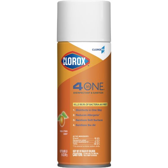 Picture of CloroxPro Clorox 4 in One Disinfectant & Sanitizer, Citrus, 14 Ounce Can