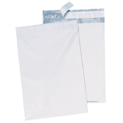 Picture of Quality Park Redi-Strip Poly Envelopes, 9in x 12in, Self-Adhesive, White, Box Of 100