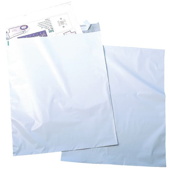 Picture of Quality Park Redi-Strip Jumbo Poly Envelopes, 14in x 19in, White, Box Of 100