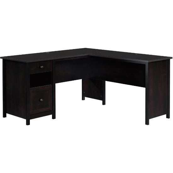 Picture of Sauder County Line 61inW L-Shaped Office Computer Desk With File Drawer, Estate Black