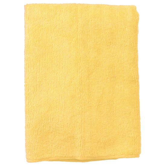 Picture of Wilen Standard Duty Microfiber Cloths, 16in, Yellow, Pack Of 12