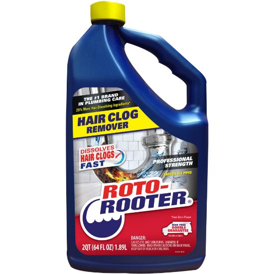 Picture of Roto Rooter Hair Clog Remover, 64 Oz, Case Of 4 Bottles