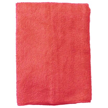 Picture of Wilen Standard Duty Microfiber Cloths, 16in, Red, Pack Of 12