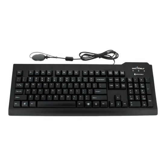 Picture of Seal Shield Silver Seal Waterproof - Keyboard - washable - USB - US - black