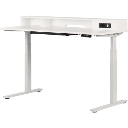 Picture of South Shore Helsy Electric 60inW Adjustable-Height Standing Desk, Pure White