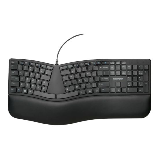 Picture of Kensington Pro Fit Ergo Wired Keyboard - Keyboard - USB - US - black