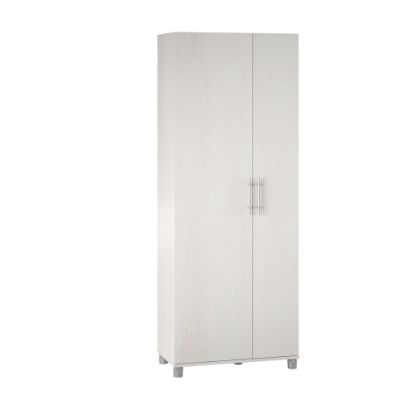 Picture of Ameriwood Home Camberly Tall Asymmetrical Cabinet, 74-5/16inH x 28-5/8inW x 15-7/16inD, Ivory