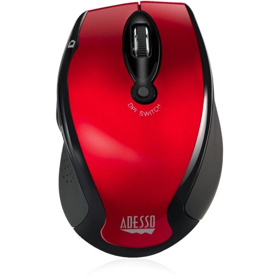 Picture of Adesso Wireless Optical Mouse, Red