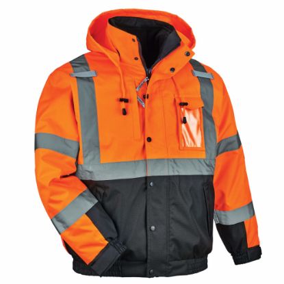 Picture of Ergodyne GloWear 8381 Type-R Class 3 Performance 3-In-1 Bomber Jacket, 3X, Orange