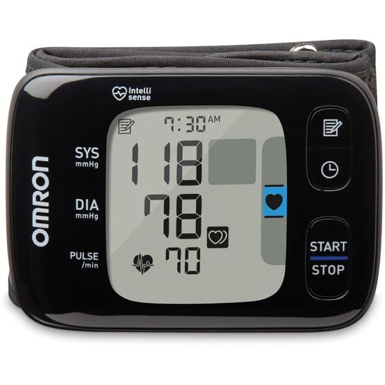 Picture of Omron 7 Series Wireless Wrist Blood Pressure Monitor - For Blood Pressure - Irregular Heartbeat Detection, Hypertension Indicator, Bluetooth Connectivity, Memory Storage