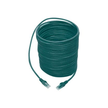 Picture of Tripp Lite Cat6 GbE Gigabit Ethernet Snagless Molded Patch Cable UTP Green RJ45 M/M 35ft 35ft - 1 x RJ-45 Male Network - 1 x RJ-45 Male Network - Gold Plated Contact - Green