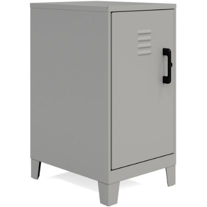 Picture of LYS SOHO Locker - 2 Shelve(s) - for Office, Home, Classroom, Playroom, Basement, Garage, Cloth, Sport Equipments, Toy, Game - Overall Size 27.5in x 14.3in x 18in - Silver - Steel