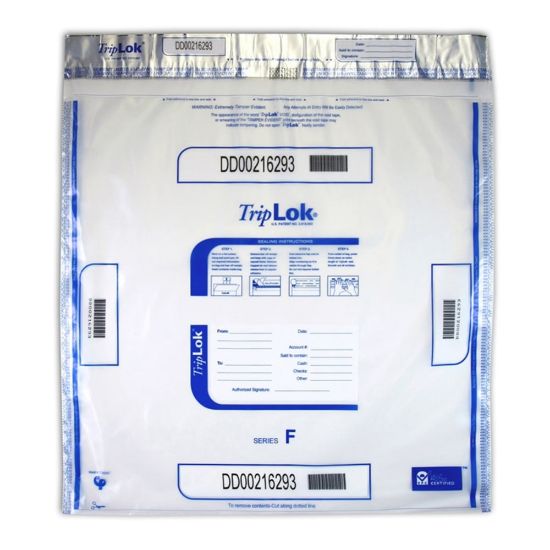 Picture of Control Group TripLOK Series F Security Bags, 20in x 20in, Clear, Pack Of 250 Bags