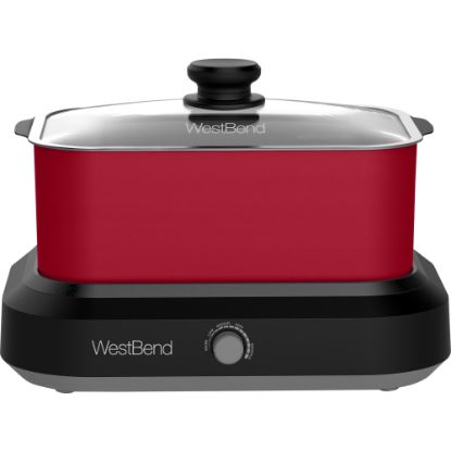 Picture of West Bend 5-Quart Oblong Slow Cooker, Red