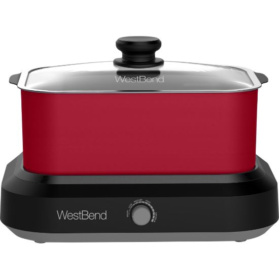 Picture of West Bend 5-Quart Oblong Slow Cooker, Red