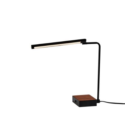 Picture of Adesso Sawyer AdessoCharge LED Adjustable Desk Lamp, 24-1/2inH, Black/Camel Brown