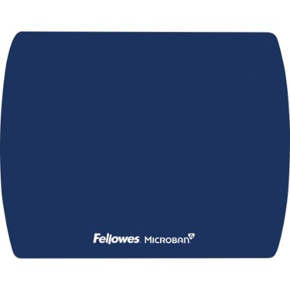 Picture of Fellowes Microban Ultra Thin Mouse Pad - Blue - 7in x 9in x 0.1in Dimension - Blue