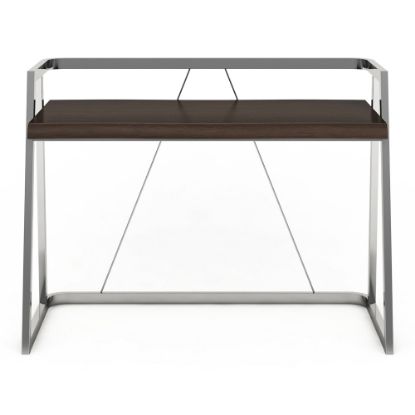 Picture of Elle Decor Alliel Live Edge 48inW Writing Desk, Brown/Silver