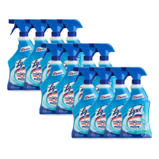 Picture of Lysol Power & Free Bathroom Cleaner, Fresh Scent, 22 Oz Bottle, Case Of 12