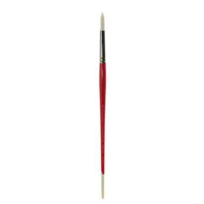 Picture of Winsor & Newton University Series Long-Handle Paint Brush 235, Size 10, Round Bristle, Red