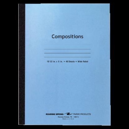 Picture of Roaring Spring Composition Notebook, 8in x 10-1/2in, 48 Sheets, Blue