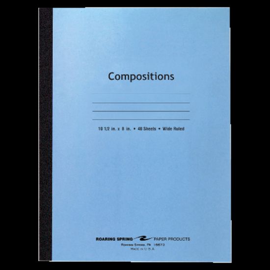 Picture of Roaring Spring Composition Notebook, 8in x 10-1/2in, 48 Sheets, Blue