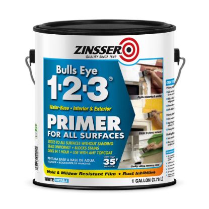 Picture of Zinsser Bulls Eye 1-2-3 Water-Based Primer, 128 Oz, Case Of 4 Bottles