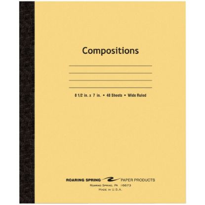 Picture of Roaring Spring Composition Notebook, 7in x 8-1/2in, 48 Sheets, Manila