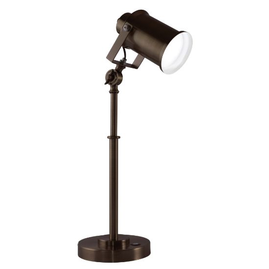 Picture of OttLite Restore Dimmable LED Desk Lamp, 22inH, Brown