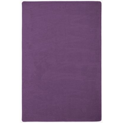 Picture of Joy Carpets Kid Essentials Solid Color Rectangle Area Rug, Endurance, 12ft x 7"6in, Purple