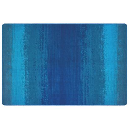 Picture of Carpets for Kids Pixel Perfect Collection Water Stripes Activity Rug, 4ft x 6ft, Blue